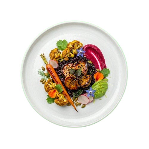 Cuisine fusion et ensemble de plats — Ô d'âmes natures