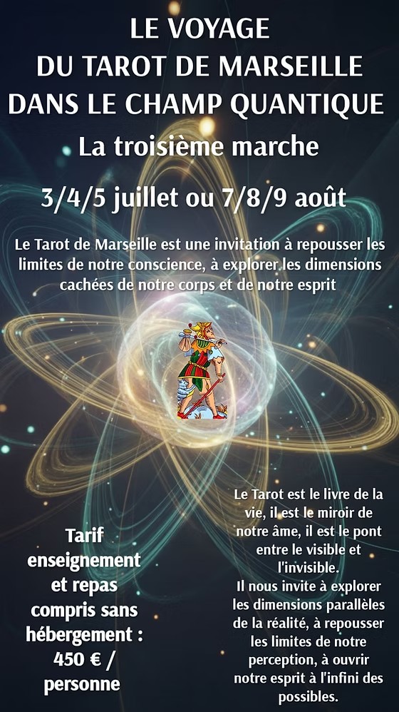Affiche — Le voyage du Tarot de Marseille dans le champ quantique, la troisième marche